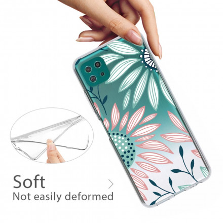 Samsung Galaxy A22 5G Transparent Case A Flower