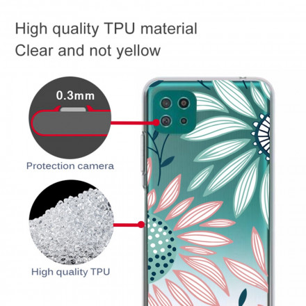 Samsung Galaxy A22 5G Transparent Case A Flower