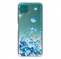 Case Samsung Galaxy A22 5G Blue Flowers