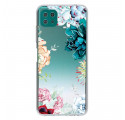 Samsung Galaxy A22 5G Transparent Watercolor Flower Case