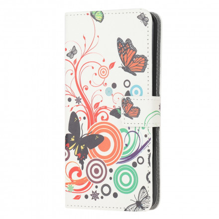 Samsung Galaxy A22 4G Case Butterflies and Flowers