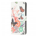 Samsung Galaxy A22 4G Case Butterflies and Flowers