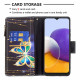 Case Samsung Galaxy A22 5G Zipped Pocket Butterflies Art