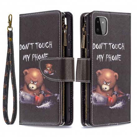 Samsung Galaxy A22 5G Case with Zipped Pocket Bear