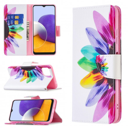 Cover Samsung Galaxy A22 5G Fleur Aquarelle