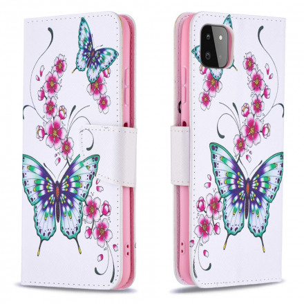 Cover Samsung Galaxy A22 5G Papillons Aquarelle