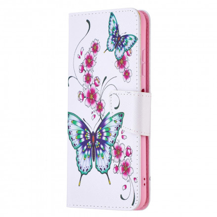 Cover Samsung Galaxy A22 5G Papillons Aquarelle