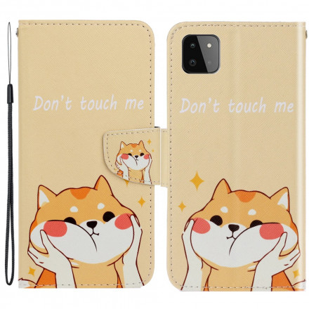 Case Samsung Galaxy A22 5G Cat Don't Touch Me with Lanyard