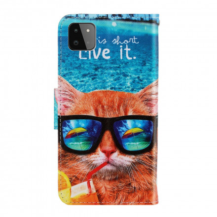 Samsung Galaxy A22 5G Cat Live It Lanyard Case