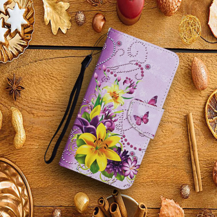 Case Samsung Galaxy A22 5G Magistral Flowers with Strap