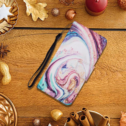 Samsung Galaxy A22 5G Marble Case with Strap