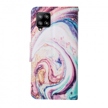 Samsung Galaxy A22 4G Marble Case with Strap