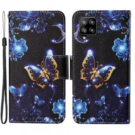 Samsung Galaxy A22 4G Precious Butterflies Strap Case