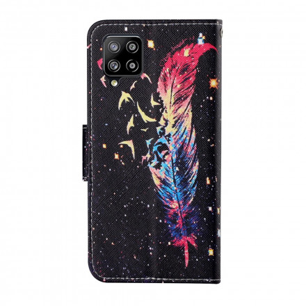 Case Samsung Galaxy A22 4G Feather Colorful Strap