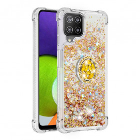 Samsung Galaxy A22 4G Glitter Case with Ring Support