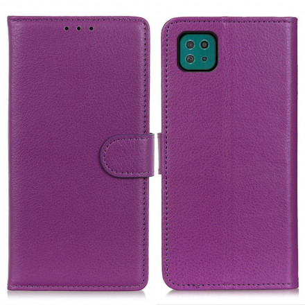 Case Samsung Galaxy A22 5G Leatherette Traditional Lychee