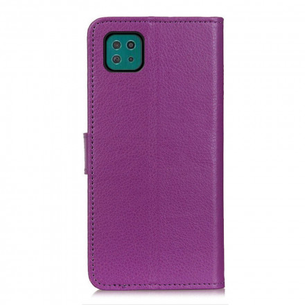 Case Samsung Galaxy A22 5G Leatherette Traditional Lychee