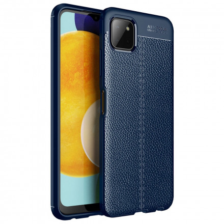 Samsung Galaxy A22 5G Leather Case Lychee Effect Double Line