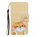 Case Samsung Galaxy A22 4G Cat Don't Touch Me with Lanyard