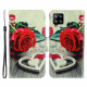 Case Samsung Galaxy A22 4G Colored Flowers with Strap