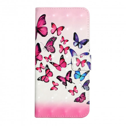 Case Samsung Galaxy A22 4G Flight of Butterflies with Strap