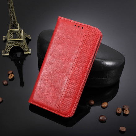 Flip Cover Samsung Galaxy A22 4G Effet Cuir Vintage Stylisé