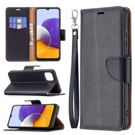 Case Samsung Galaxy A22 5G Lychee Oblique Flap