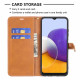 Samsung Galaxy A22 5G Fabric and Leather Effect Case with Strap