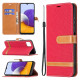Samsung Galaxy A22 5G Fabric and Leather Effect Case with Strap
