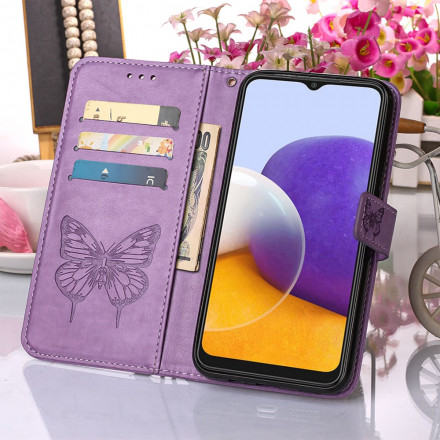 Samsung Galaxy A22 5G Butterfly Design Case with Strap