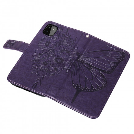 Samsung Galaxy A22 5G Butterfly Design Case with Strap