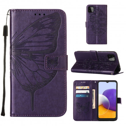 Samsung Galaxy A22 5G Butterfly Design Case with Strap