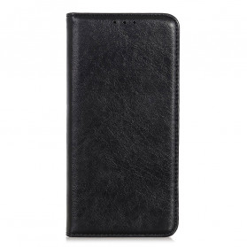 Flip Cover Moto G9 Plus Style Cuir Sobriété