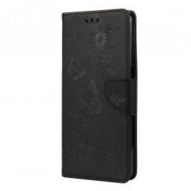 Moto G9 Plus Case Splendid Butterflies with Strap