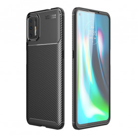 Moto G9 Plus Case Flexible Carbon Fiber Texture