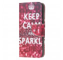 Cover Moto G9 Plus Keep Calm and Sparkle