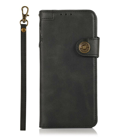 Cover Azus Zenfone 8 Simili Cuir Bouton KHAZNEH