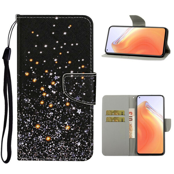 Xiaomi Mi 10T / 10T Pro Star and Glitter Case with Strap