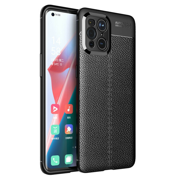 Oppo Find X3 / X3 Pro Leather Case Lychee Effect Double Line