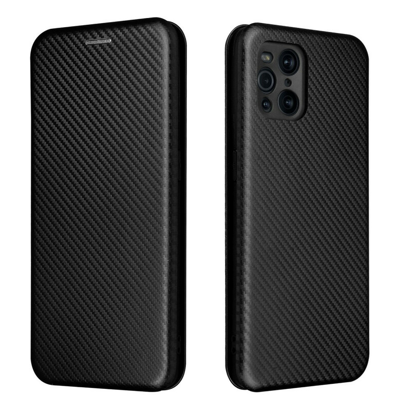 Flip Cover Oppo Find X3 / X3 Pro Silicone Carbone Coloré - Dealy
