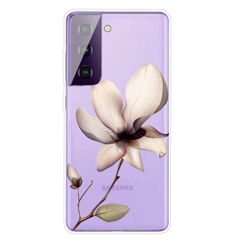 Samsung Galaxy S21 FE Transparent Flower Case