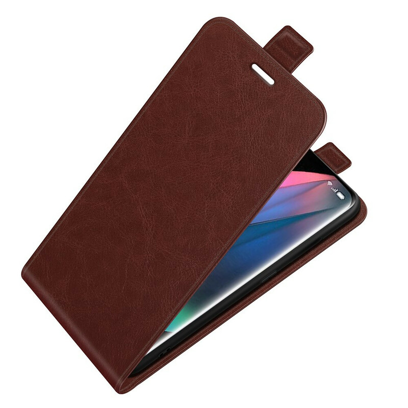 Cover Oppo Find X3 / X3 Pro Rabat Vertical Effet Cuir
