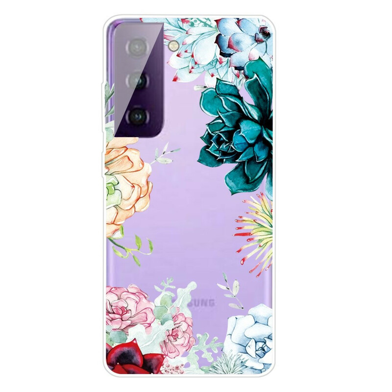 Samsung Galaxy S21 FE Watercolor Flower Case
