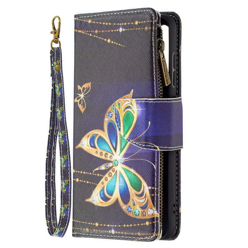 Samsung Galaxy S21 FE Case with Butterfly Zipper Pocket