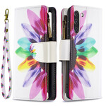 Case Samsung Galaxy S21 FE Zipped Pocket Flower