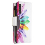 Case Samsung Galaxy S21 FE Zipped Pocket Flower