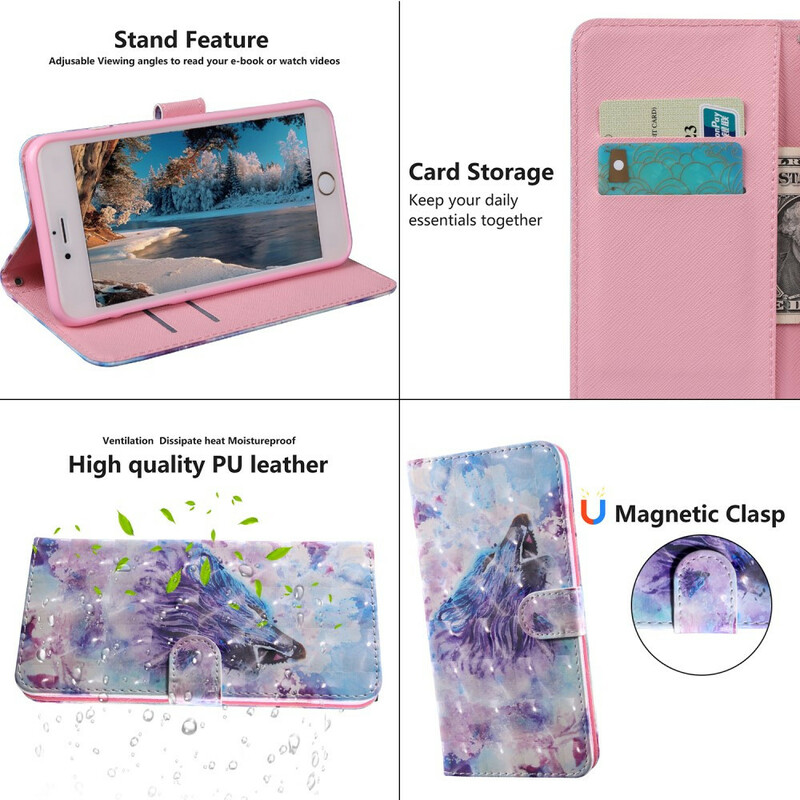 Xiaomi Redmi 9T / Note 9 Watercolor Wolf Case