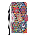 Samsung Galaxy S21 FE Patchwork Case with Strap