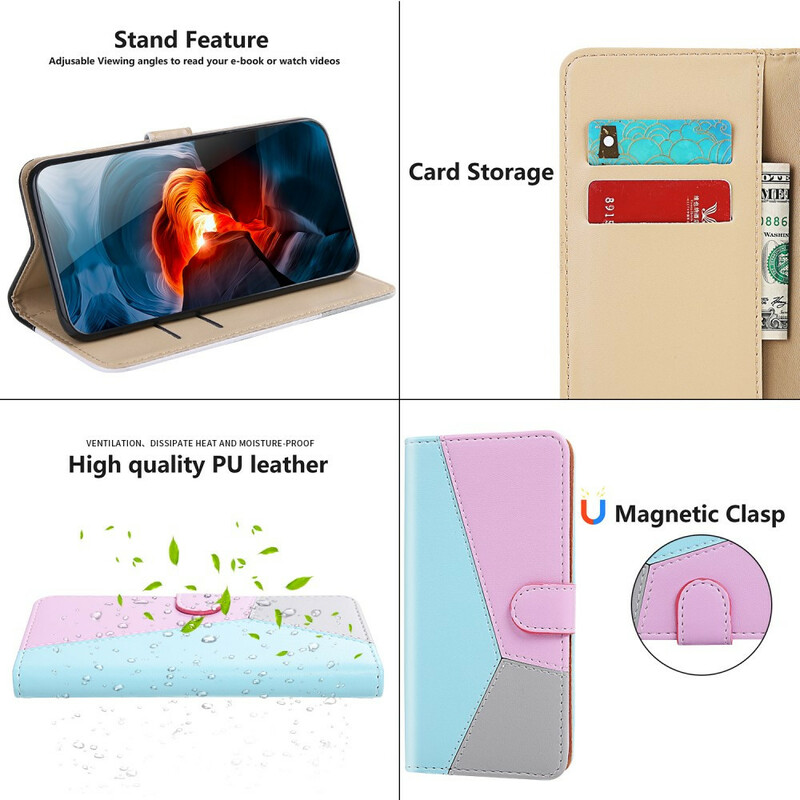 Cover Xiaomi Redmi 9T / Note 9 Effet Cuir Tricolore