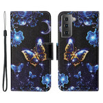 Case Samsung Galaxy S21 FE Precious Butterflies with Strap